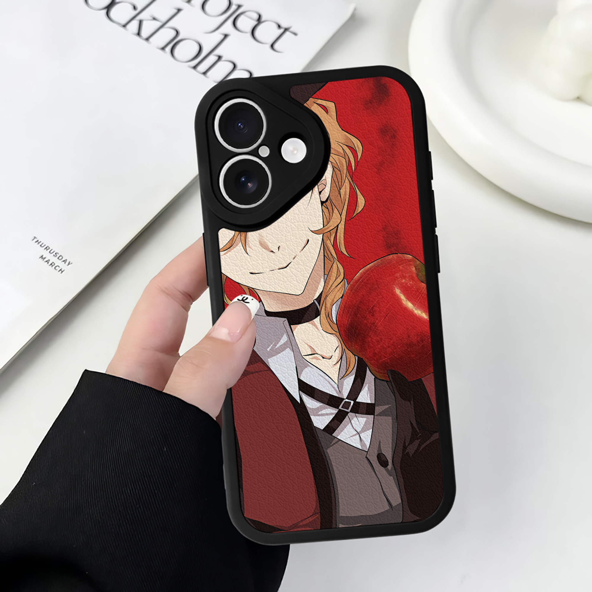 （画像用） 文豪ストレイドッグス Bungo Stray Dogs 【iPhone 16シリーズ対応】シリコンスマホケース（レザー調） 材質：シリコン